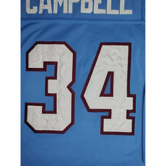 Vintage Earl Campbell Jersey Houston Oilers Mitchell & Ness 75th Patch Sz 54 - Picture 11 of 12